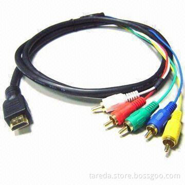 Male to Male HDMI® to 5 RCA Cables, OEM Orders are Welcome
